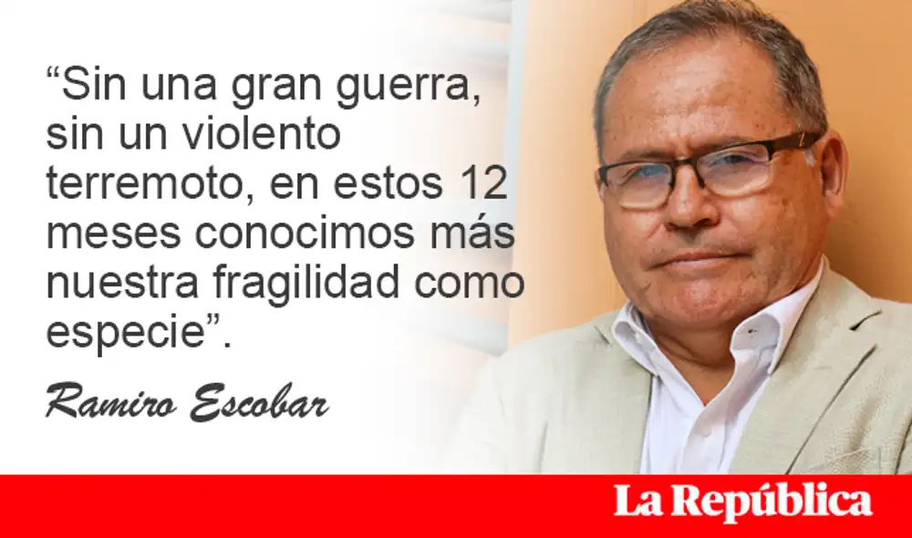Columna Meditamundo de Ramiro Escobar. Foto: La República Columna Meditamundo de Ramiro Escobar. Foto: La República