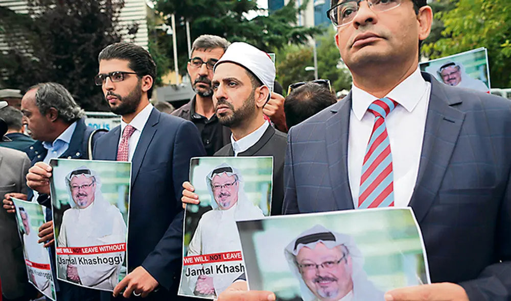 Protestas. Periodistas de todo el mundo protestaron por el asesinato de Jamal Khashoggi Protestas. Periodistas de todo el mundo protestaron por el asesinato de Jamal Khashoggi