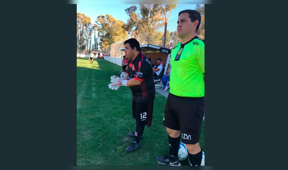 Fútbol argentino: Giuliano Pambianco es el primer futbolista con Síndrome de Down en debutar en la profesional. Foto: Prensa Sansisena. Fútbol argentino: Giuliano Pambianco es el primer futbolista con Síndrome de Down en debutar en la profesional. Foto: Prensa Sansisena.