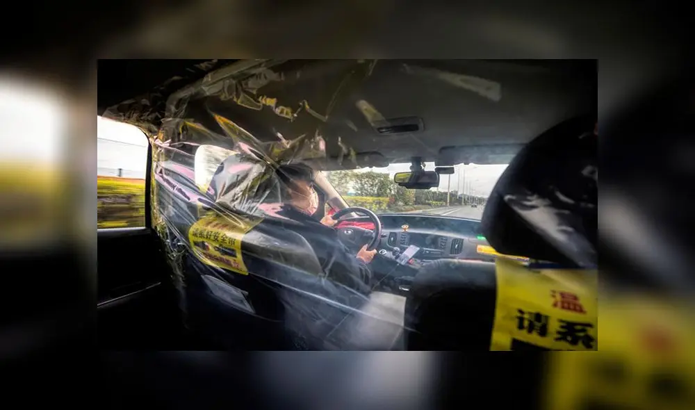 En China hasta los taxistas toman precauciones ante el brote del nuevo coronavirus. Foto: EFE En China hasta los taxistas toman precauciones ante el brote del nuevo coronavirus. Foto: EFE