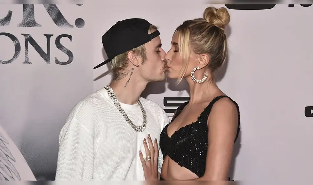 Justin Bieber y Hailey Baldwin en la premiere de "Seasons"