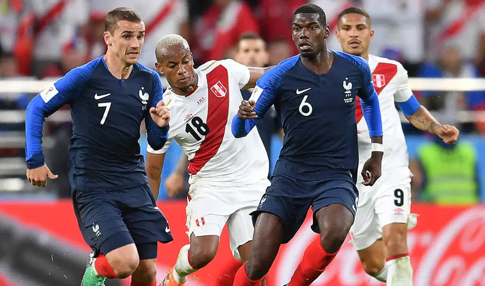 Perú y Francia se enfrentaron por la segunda fecha del grupo C del Mundial Rusia 2018. | Foto: AFP
