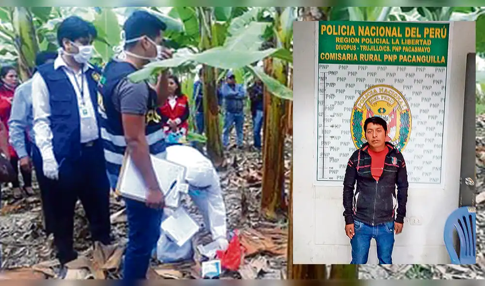 Hallazgo. Peritos forenses desenterraron cadáver de Almeida Dávila tras la confesión del feminicida Genner Ullilen, quien la sepultó en una chacra.