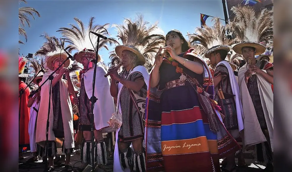 Parte de los 46 músicos que dan vida al Inti Raymi. Foto: Jazmín Lezama Rivas.