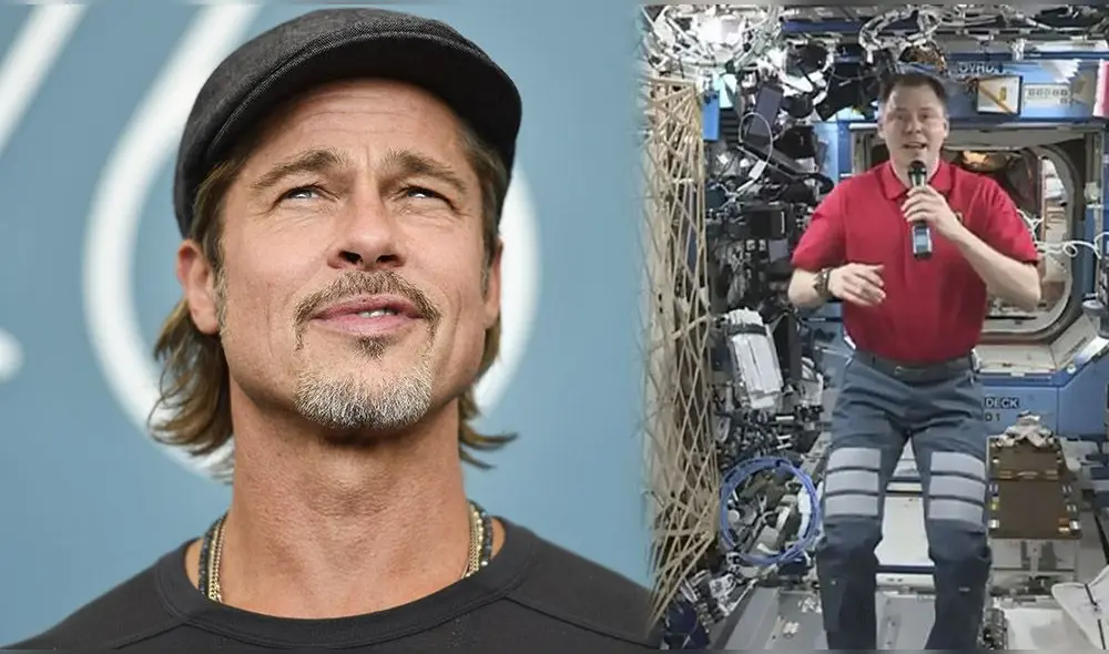 Brad Pitt promociona su nueva película y se comunica con astronauta de la NASA