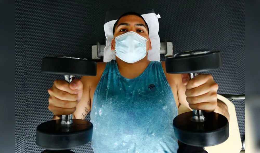 El uso de mascarillas durante el entrenamiento es una obligación. Foto: Félix Contreras El uso de mascarillas durante el entrenamiento es una obligación. Foto: Félix Contreras