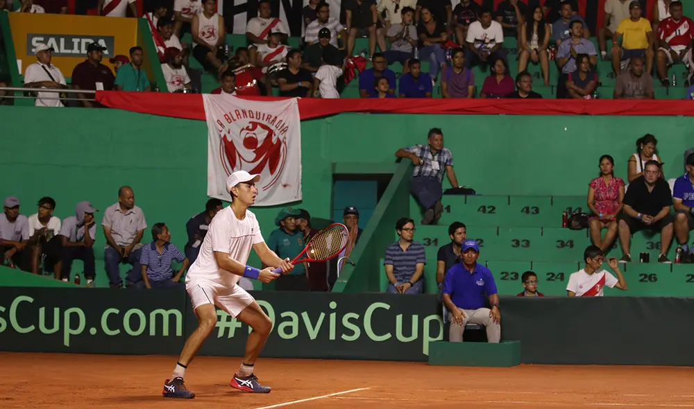 Nicolás Álvarez no pudo contra Henri Laaksonen y perdió 2-0. Foto: FEDTENISPERU. Nicolás Álvarez no pudo contra Henri Laaksonen y perdió 2-0. Foto: FEDTENISPERU.