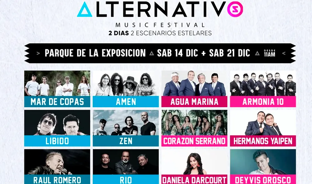 Alternativo Music Festival se celebrará este 14 y 21 de diciembre. Alternativo Music Festival se celebrará este 14 y 21 de diciembre.