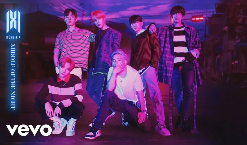 Imagen promocional del nuevo tema de MONSTA X "MIDDLE OF THE NIGHT".