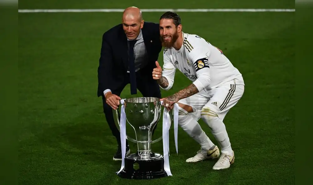 Real Madrid campeón de la Liga Santander 19-20. Foto: AFP Real Madrid campeón de la Liga Santander 19-20. Foto: AFP