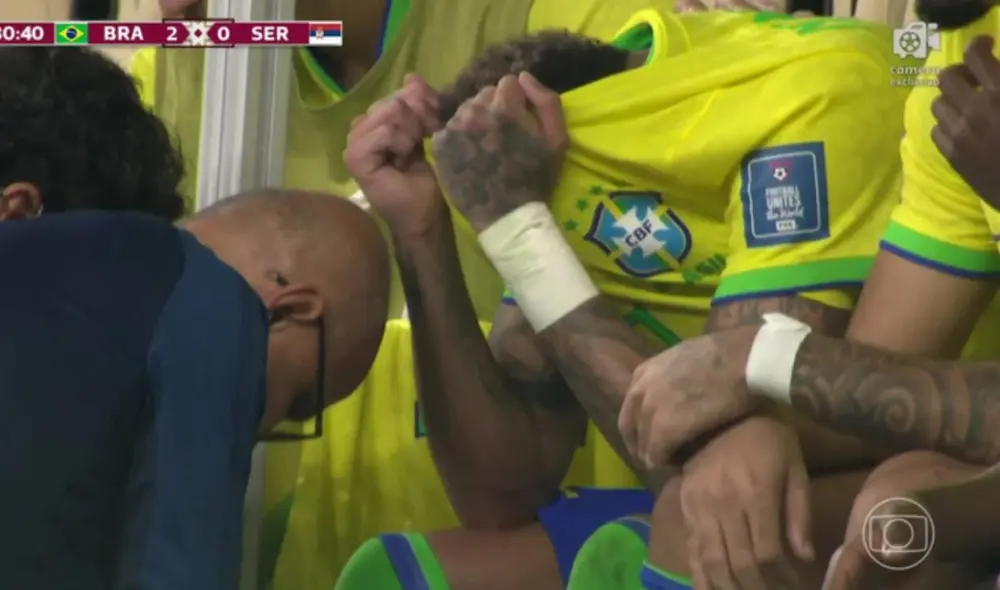 El astro brasileño fue cambiado en el segundo tiempo. Foto: captura/Globo TV