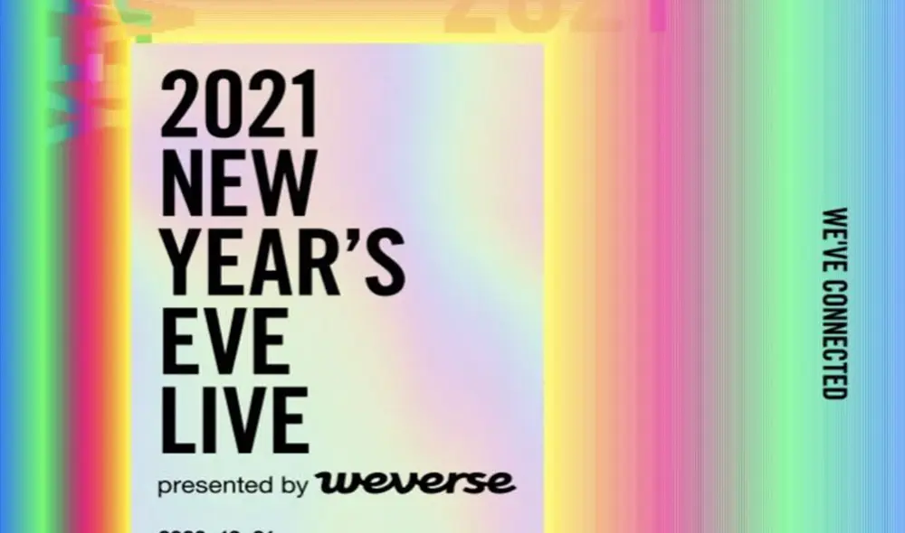Banner oficial de 2021 New year’s eve live. Foto: Big Hit