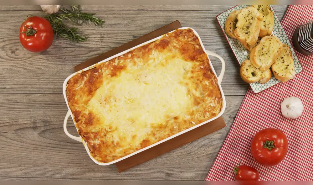 Receta lasaña casera de carne. Foto: Buenazo