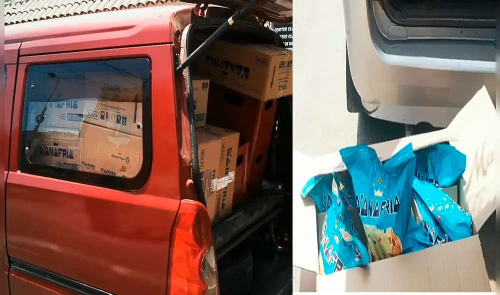 La policía fiscal dio estas recomendaciones para diferenciar un panetón original de la marca D'onofrio de uno bamba. Foto: La República/ Mary Luz Aranda La policía fiscal dio estas recomendaciones para diferenciar un panetón original de la marca D'onofrio de uno bamba. Foto: La República/ Mary Luz Aranda