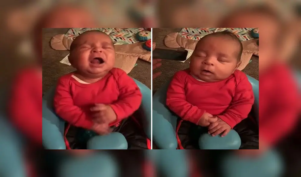 Desliza para descubrir la reacción del bebé a un audio de él mismo llorando. Fotos: Facebook. Desliza para descubrir la reacción del bebé a un audio de él mismo llorando. Fotos: Facebook.