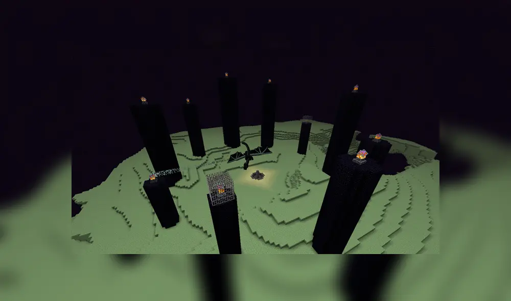 La dimensión 'End'. Escenario final del juego y hogar del jefe final.