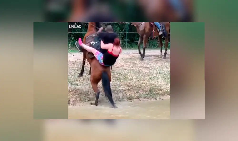 Facebook viral: pareja monta un caballo salvaje, sin imaginar que sufrirían terrible accidente [VIDEO] 