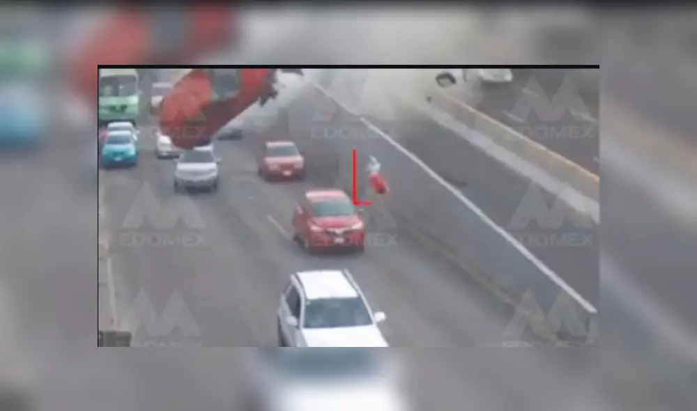 El siniestro ocurrió a las 16:57 hrs. del último domingo. Foto: Edoméx. El siniestro ocurrió a las 16:57 hrs. del último domingo. Foto: Edoméx.