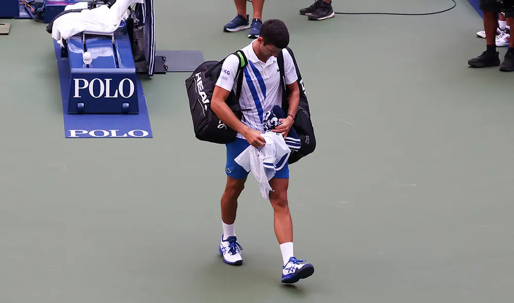 Novak Djokovic quedó eliminado del US Open 2020. Foto: AFP
