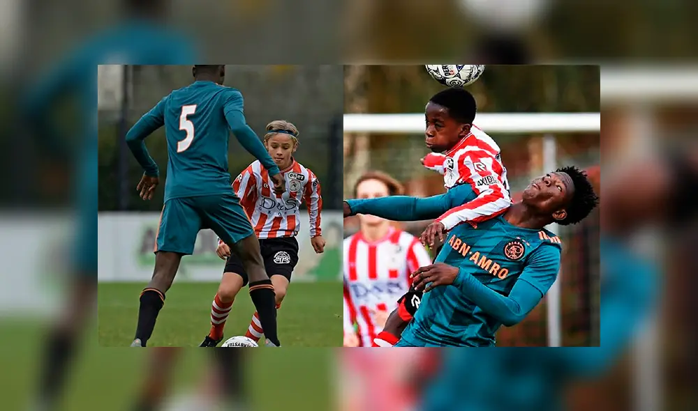 David Easmon, el jugador del Ajax de 14 años que es viral por su increíble físico David Easmon, el jugador del Ajax de 14 años que es viral por su increíble físico