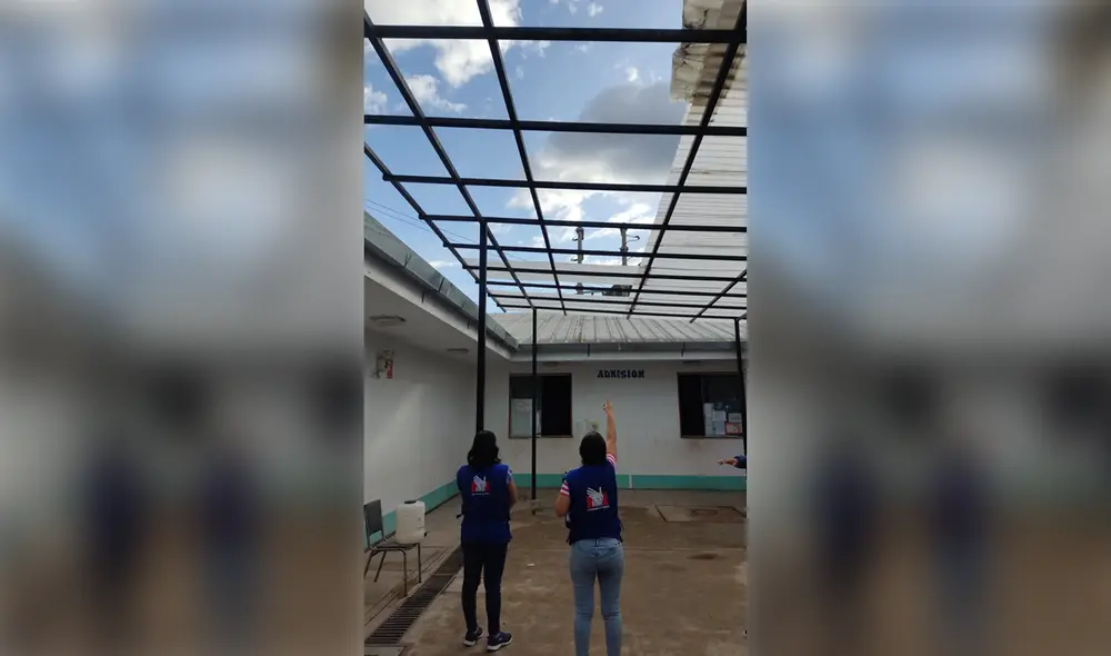 Techos de establecimiento de salud se encuentra en pésimas condiciones. Foto: Defensoría
