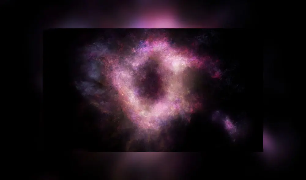 Imagen de la galaxia bautizada como "anillo de fuego cósmico". Crédito: ASTRO 3D