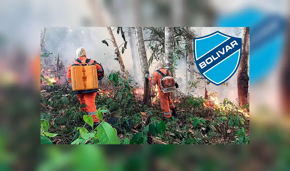 Bolívar, equipo que disputa la Primera División del fútbol boliviano, hará una importante donación para controlador el incendio en el Amazonas.