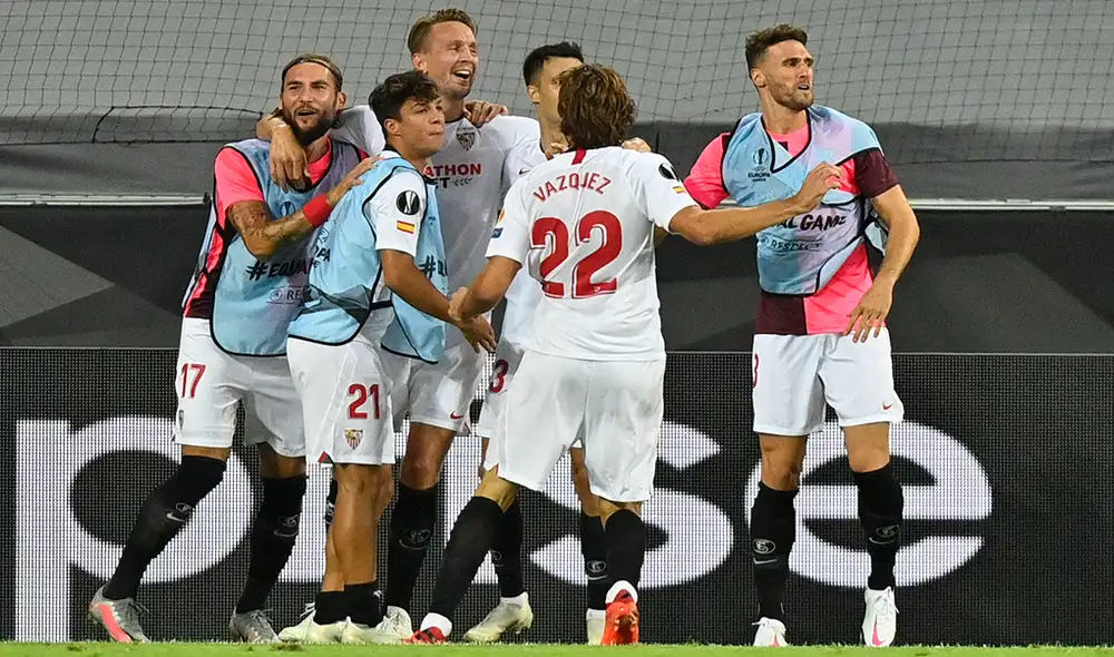 Sevilla venció 2-1 al Manchester United y se clasificó a una nueva final de la Europa League 2019-2020. | Foto: AFP