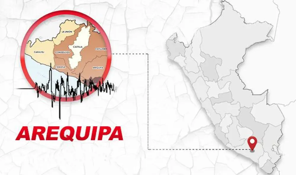 Un sismo de magnitud 4.5 se registró a las 10:43 horas de este lunes en Arequipa.