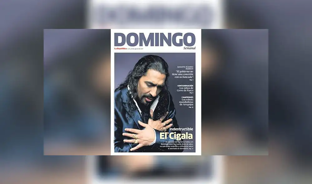 Suplemento Domingo: El Cigala desnuda sus sentimientos en una intensa reflexión 
