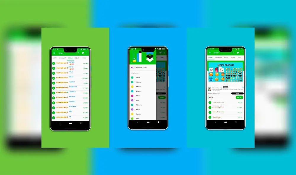 Con la aplicación zFont podrás cambiar el estilo de los emojis de tu smartphone.