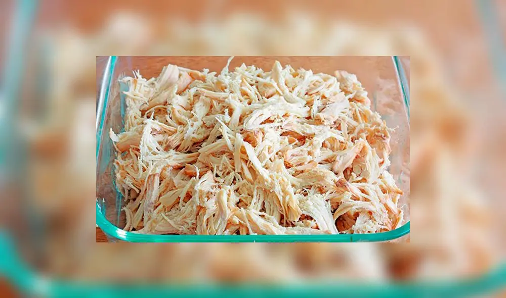 Platos a base de pollo deshilachado