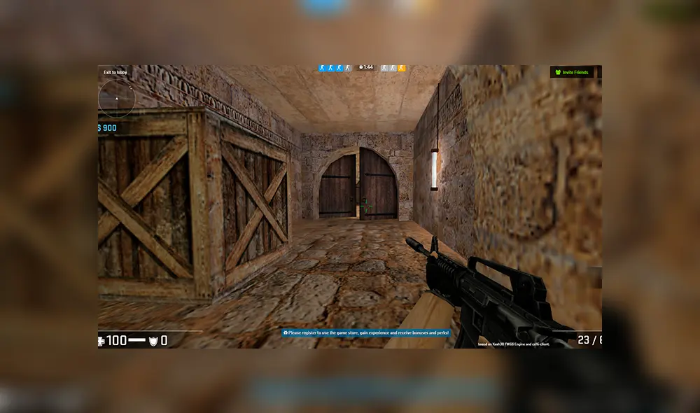 El clásico Counter Strike 1.6 ya puede jugarse desde tu navegador y hasta invitar a tus amigos a tus partidas con un sencillo enlace. Imagen: CS Online Club.