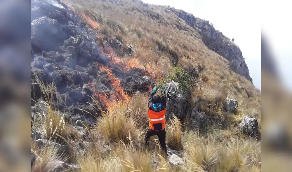 Voluntarios trabajan para apagar incendio (Cortesía: La Gaceta) Voluntarios trabajan para apagar incendio (Cortesía: La Gaceta)