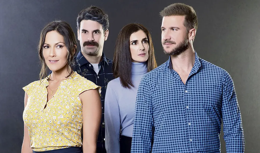 Elenco de Mi vida sin ti: Pierina Carcelén, David Villanueva, Vanessa Saba y Sebastián Monteghirfo Elenco de Mi vida sin ti: Pierina Carcelén, David Villanueva, Vanessa Saba y Sebastián Monteghirfo