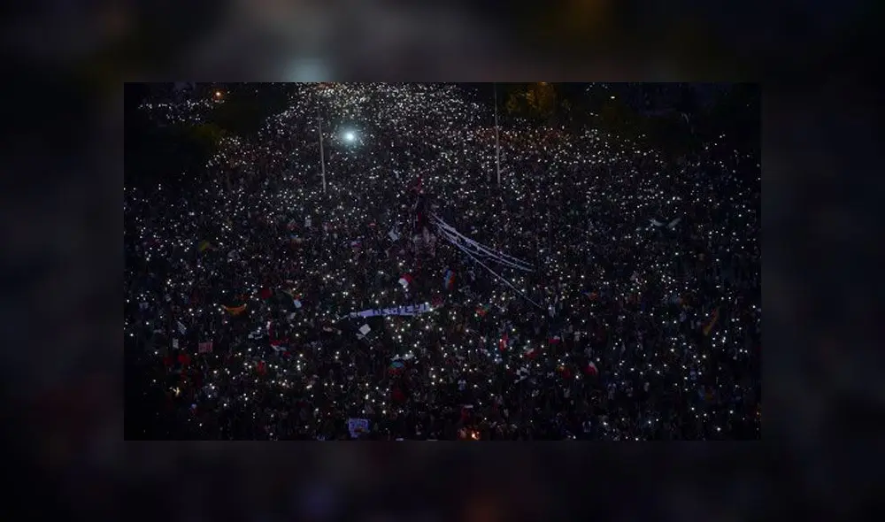 Plaza Italia de Chile. Foto: AFP.