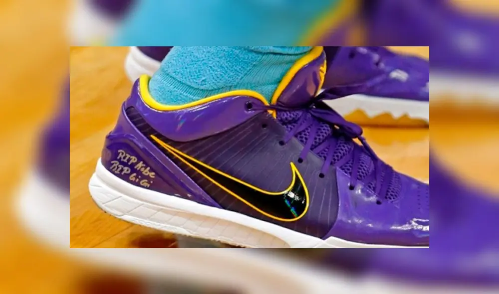 Estrellas de la NBA homenajean a Kobe Bryant con mensajes en sus zapatillas Estrellas de la NBA homenajean a Kobe Bryant con mensajes en sus zapatillas