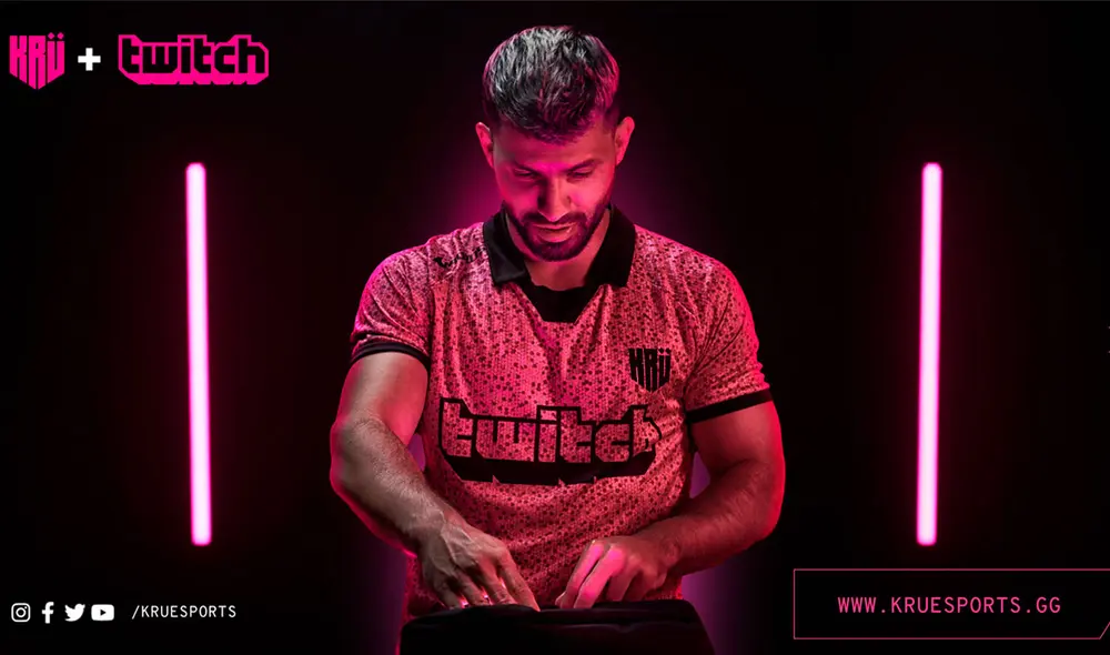 El equipo del 'Kun' se llama KRÜ y ha sido forjado con el apoyo de Twitch, la plataforma de streaming para gaming más grande del mundo. La primera escuadra del equipo será de FIFA. Foto: Twitch