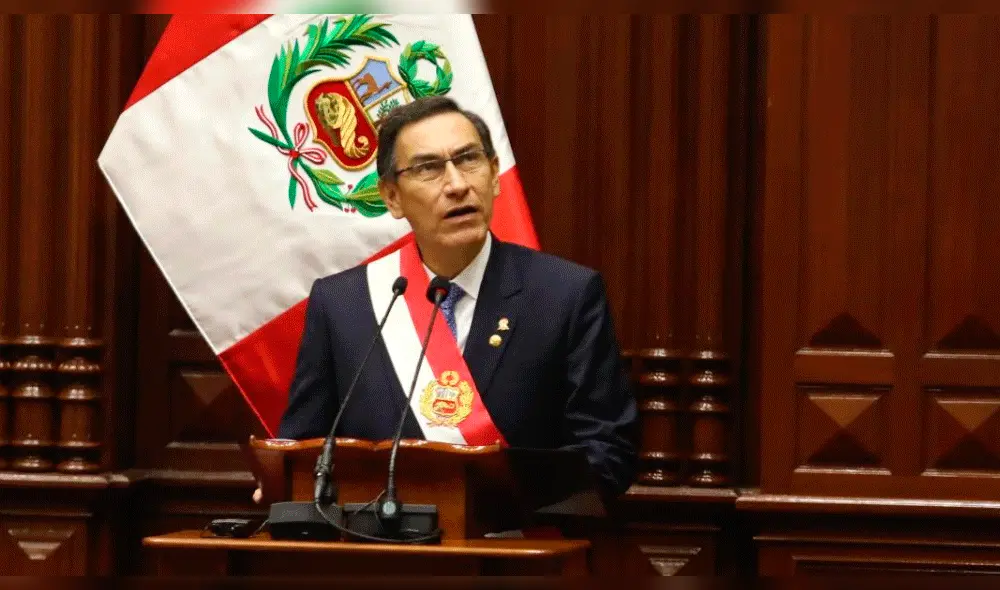 Martín Vizcarra brinda su segundo mensaje a la nación. Foto: La República