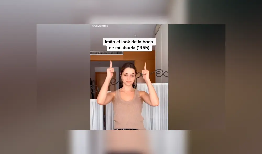 Desliza las imágenes para ver la increíble sesión de fotos que tuvo esta joven imitando a su abuela en el día de su boda. Fotocapturas: silviammb/TikTok Desliza las imágenes para ver la increíble sesión de fotos que tuvo esta joven imitando a su abuela en el día de su boda. Fotocapturas: silviammb/TikTok