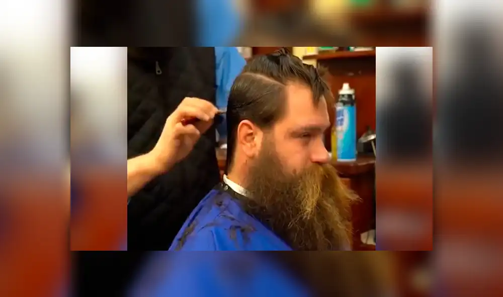 Facebook viral: ‘barber shop’ hace drástico cambio de look a hombre que no se cortaba el pelo en años [VIDEO]