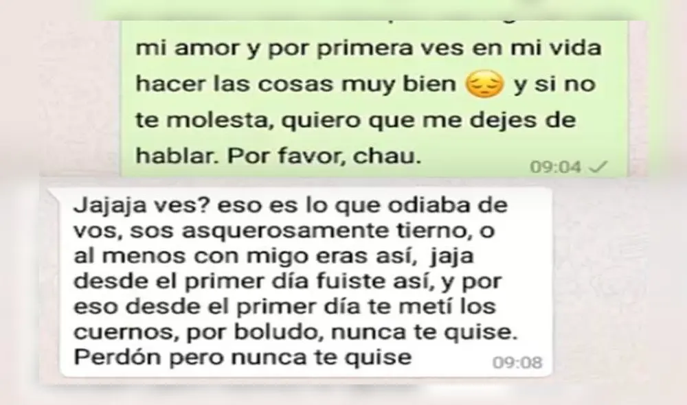 WhatsApp: chica le envía a ex su foto con su nuevo novio y él reacciona de forma conmovedora [FOTOS]