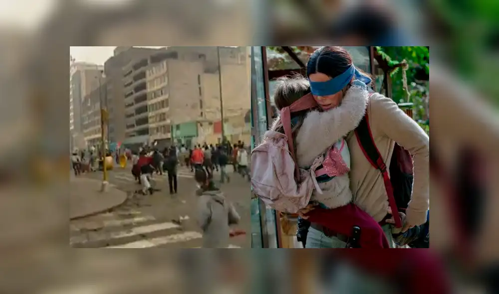 Netflix: Bird Box y las imágenes de la Marcha de los Cuatro Suyos usadas en escena