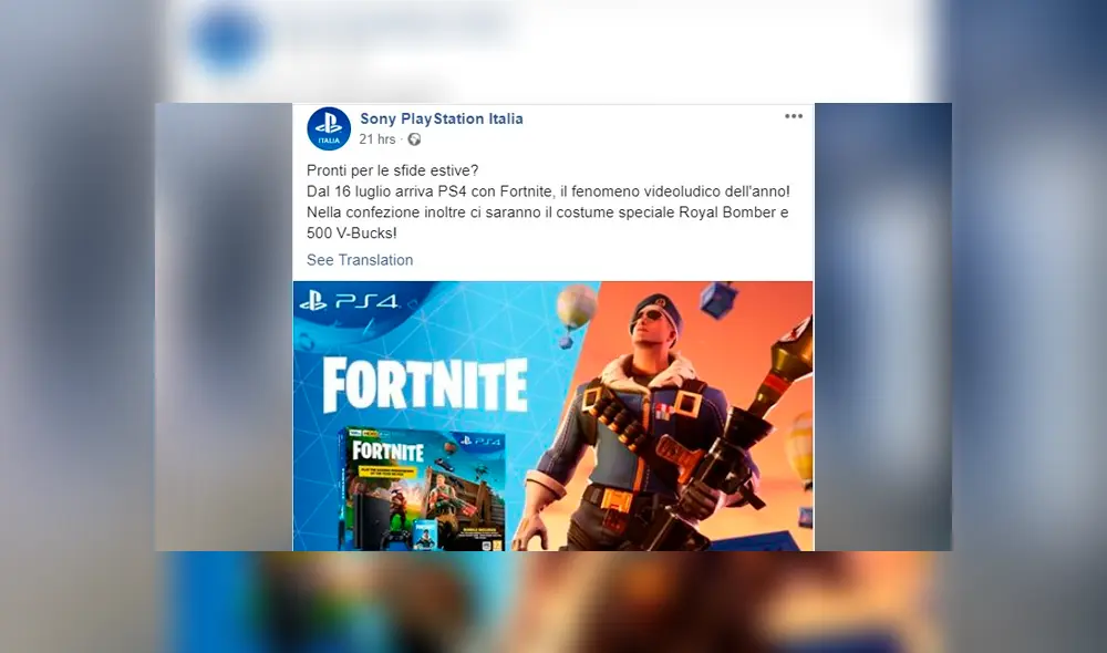 Fortnite revive en Italia por situación de confinamiento. Número de jugadores se dispara.