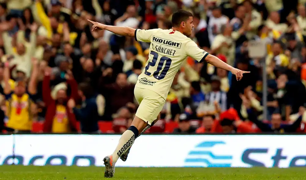 Richard Sánchez marcó el 2-0 en el América vs Monterrey por la final de la Liga MX 2019. Foto: EFE