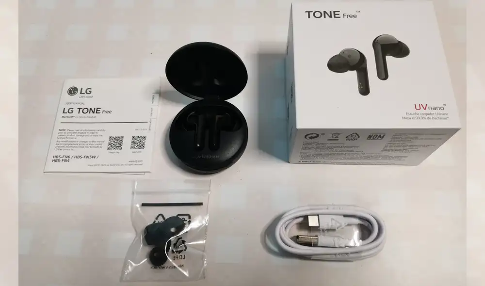 LG Tone Free FN6: unboxing de audífonos con estuche UV que mata bacterias LG Tone Free FN6: unboxing de audífonos con estuche UV que mata bacterias