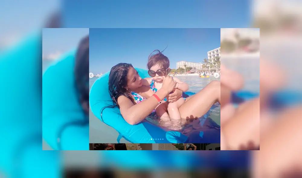 Melissa Paredes sufre descuido con traje de baño y deja ver parte de su busto [VIDEO]