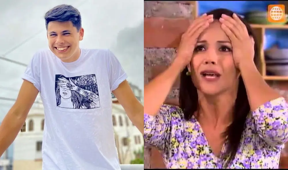 Aaron Picasso no se olvida de "Al fondo hay sitio" y le envía un mensaje a Mónica Sánchez en un gracioso video. Foto: composición LR/Aaron Picasso/Instagram/América TV