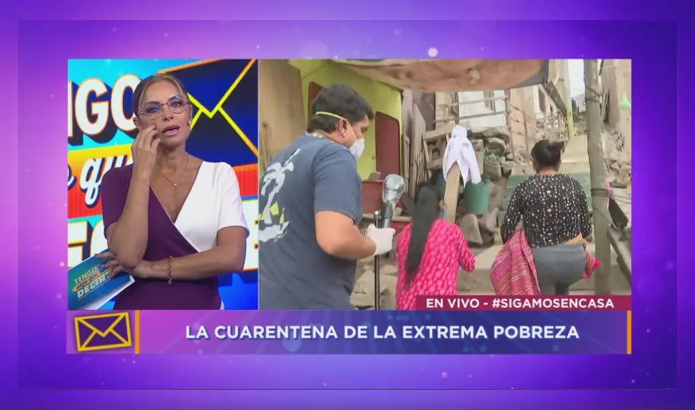 La conductora Karina Rivera se quebró por caso de una familia que no recibe apoyo y víveres durante esta cuarentena.