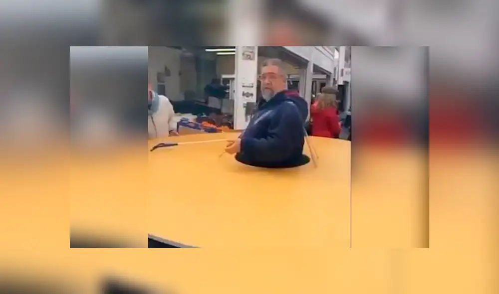 Un video compartido en Twitter registró las medidas extremas que utilizó un hombre para evitar contagiarse del coronavirus. (Foto: Captura)